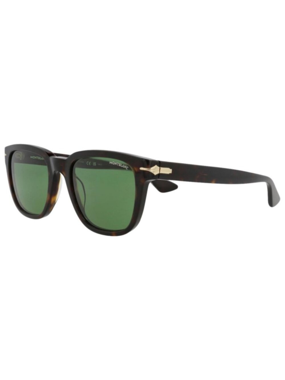 New Montblanc Mens Square/Rectangle Havana Havana Green Fashion Designer Sunglas